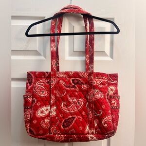 Vera Bradley “Mesa Red” Paisley Retired Tote Bag